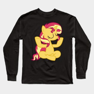 Sunset Shimmer Lotus Position Meditation Long Sleeve T-Shirt